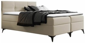 Κρεβάτι continental Baltimore 134, Continental, Μονόκλινο, Ανοιχτό καφέ, 120x200, Οικολογικό δέρμα, Τάβλες για Κρεβάτι, 124x208x115cm, 104 kg