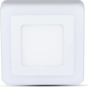 LED V-TAC Εξωτερικό Πάνελ mini 18W+3w τετράγωνο με φωτεινό περίγραμμα