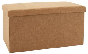 Stool-trunk Greatness fabric beige 76x38x38cm 76x38x38 εκ.