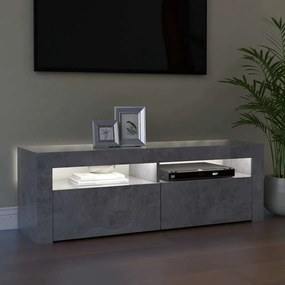 vidaXL Έπιπλο Τηλεόρασης με LED Γκρι Σκυροδέματος 120 x 35 x 40 εκ.