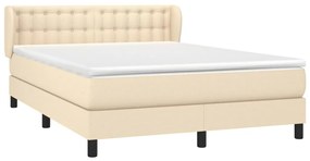 ΚΡΕΒΑΤΙ BOXSPRING ΜΕ ΣΤΡΩΜΑ ΚΡΕΜ 140X200 ΕΚ. ΥΦΑΣΜΑΤΙΝΟ 3126570