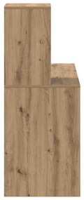 vidaXL Γραφείο artisan δρυς 102 x 50 x 124 εκ. Επεξεργασμένο ξύλο