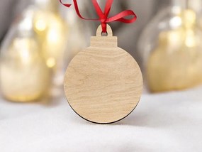 Σετ των 3 Intra απο ξύλο plywood 3mm-4mm πάχος – Κενό χριστουγεννιάτικο μπιχλιμπίδι 10x10 cm INTRAVECTRY-MY549254