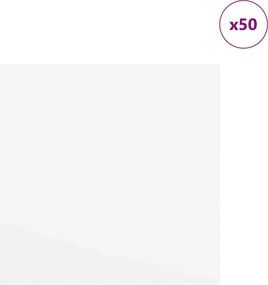 vidaXL Διακοσμητικά Πάνελ 50 pcs Λευκό 30 x 30 x 0.27 εκ.