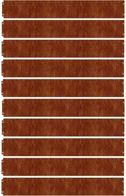 vidaXL Περίγραμμα γκαζόν 10 τμχ. 15 x 103 cm Σκ rusty