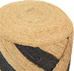 Σκαμπό Relous Inart φυσικό-μαύρο 100% γιούτα Φ37x39εκ