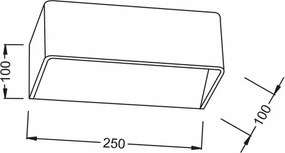 Απλίκα Τοίχου LED Aca Nephele L35037LWD Wood