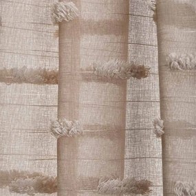 Κουρτίνα (270x280) Με Τρουκς Whitegg K0166 Μπεζ,Καφέ