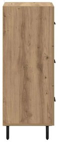 vidaXL Πλαϊνό γραφείο με συρτάρι artisan δρυς 34 x 34.5 x 90 εκ