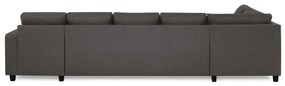 Γωνιακός Καναπές Scandinavian Choice C161, Μαύρο, Σκούρο γκρι, 344x199x80cm, Πόδια: Πλαστική ύλη | Epipla1.gr