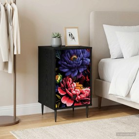vidaXL Κομοδίνο KIEL 2 τμχ. Μαύρη Δρυς 36 x 33 x 61 εκ.