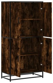 vidaXL Highboard Καπνιστή δρυς 68x35x139 cm Κατασκευασμένο ξύλο