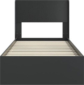 vidaXL Καλάθι με αποθήκη και κεφαλάρι Μαύρο 75 x 190 cm