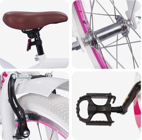 vidaXL Παιδικό Ποδήλατο 18 ίντσες για 5-7 ετών Λευκό