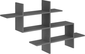 Ραφιέρα τοίχου Halic Megapap χρώμα ανθρακί 150x22x82εκ.