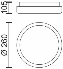 Πλαφονιέρα οροφής Kook LED-Mauro-15W