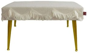 Ταμπουρέ 373-123-762 60x44cm Beige-Gold