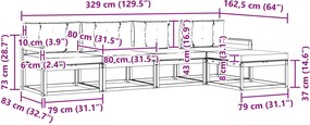 vidaXL Σειρά Καναπέ Εξωτερικού 4 pcs Λευκό και Κρεμ Πολυεστέρας