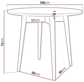 Τραπέζι Racine 117, Μαύρο, 75cm, 21 kg, Ινοσανίδες μέσης πυκνότητας, Ξύλο, Ξύλο: Οξιά | Epipla1.gr