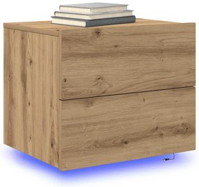 vidaXL Τοίχου κομοδίνο με συρτάρι 2 pcs artisan δρυς 50 x 39 x 41 εκ.