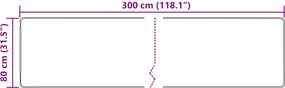 vidaXL Χαλί Runner MARSA Κρεμ 80 x 300 cm Πολυέστερ και PVC