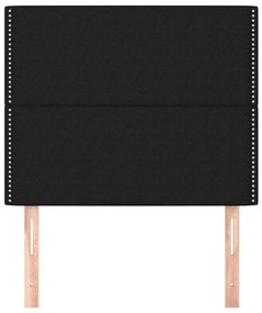 vidaXL Κεφαλάρι Κρεβατιού Μαύρο 80x5x118/128 εκ. Ύφασμα