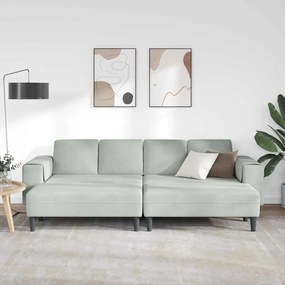 vidaXL Σετ Καναπέ 3 pcs Ανοιχτό γκρι Βελούδο
