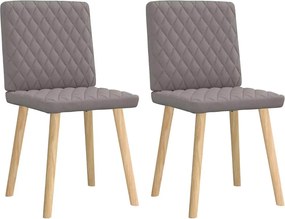 vidaXL Πολυθρόνες Τραπεζαρίας 2 τεμ. Taupe Υφασμάτινες