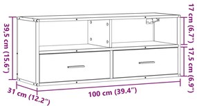 ΈΠΙΠΛΟ ΤΗΛΕΟΡΑΣΗΣ ΚΑΠΝΙΣΤΗ ΔΡΥΣ 100X31X39,5ΕΚ ΕΠΕΞ.ΞΥΛΟ/ΜΕΤΑΛΛΟ 848931