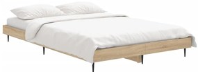 vidaXL Πλαίσιο Κρεβατιού Χωρ. Στρώμα Sonoma Δρυς 120x190 εκ. Επ. Ξύλο