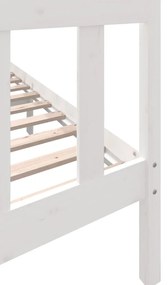 vidaXL Πλαίσιο Κρεβατιού Λευκό 160 x 200 εκ. από Μασίφ Ξύλο Πεύκου