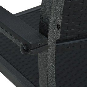 vidaXL Σετ Τραπεζαρίας Κήπου 3 Τεμαχίων Μαύρο