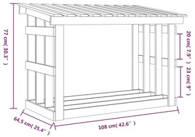 ΣΧΑΡΑ ΚΑΥΣΟΞΥΛΩΝ ΓΚΡΙ 108X64,5X77 ΕΚ. ΑΠΟ ΜΑΣΙΦ ΞΥΛΟ ΠΕΥΚΟΥ 822434