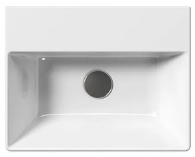 GSI Kube-X 9485 Λευκός Πορσελάνινος Νιπτήρας Μπάνιου Extraglaze Slim Rim Κρεμαστός ή Επιτραπέζιος 45x35 cm
