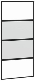 vidaXL Σετ συρόμενης πόρτας με υλικό μαύρο 102,5x205 cm