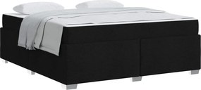 vidaXL Σκελετός Κρεβατιού με στρώμα Μαύρο 180 x 200 cm ύφασμα