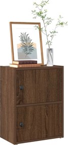 vidaXL Βιβλιοθήκη Καφέ Δρυς 40x24x52 εκ. από Επεξεργασμένο Ξύλο