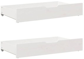 vidaXL Πλαίσιο Κρεβατιού με Συρτάρια Χωρίς Στρώμα Λευκό 90x190 εκ.