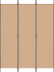 vidaXL 3-Panel Room Divider Μπεζ 150 x 200 cm Ύφασμα