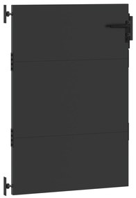 vidaXL Πύλη Κήπου Μαύρο 105 x 150 cm Ατσάλι με Επικάλυψη Πούδρας