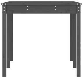 vidaXL Τραπέζι Κήπου Γκρι 159,5x82,5x76 εκ. από Μασίφ Ξύλο Πεύκου