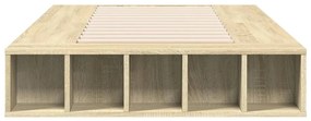 vidaXL Πλαίσιο Κρεβατιού Sonoma Δρυς 90x200 εκ. Επεξεργασμένο Ξύλο