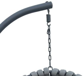Κούνια φωλιά με βάση Makito pakoworld μέταλλο-pvc σε γκρι απόχρωση 100x105x195εκ