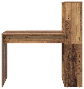 vidaXL Γραφείο με Αποθήκευση Παλιό Ξύλο 113x54x120 εκ. Επεξεργασμένο Ξύλο