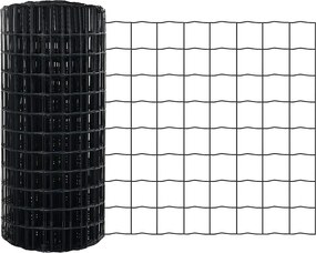 vidaXL Τεντώτο με στήριγμα Γκρι 1 x 10 m Χάλυβας και PVC