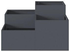 vidaXL Κήπος Γλάστρα 100x100x48 εκ. Ανθρακί Ατσάλι