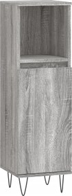 vidaXL Ντουλάπι Μπάνιου Γκρι Sonoma 30x30x100 εκ. Επεξεργασμένο Ξύλο