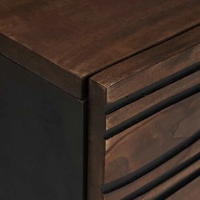 vidaXL Τραπεζάκι σαλονιού Καφέ και Μαύρο 80 x 50 x 40 cm