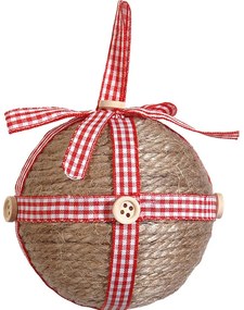 Χριστουγεννιάτικη Μπάλα 223969 8cm Beige-Red