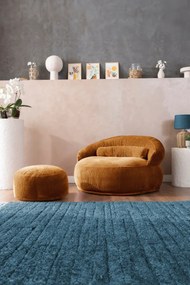 Stewehome Σετ δρομέα ανάπαυσης με πολυθρόνα και πουφ μοντέρνου στιλ 110x110x110 cm